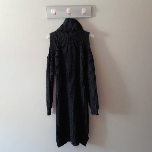 EUC John + Jenn charcoal grey knitted oversized turtleneck sweater, L - Picture 3 of 7